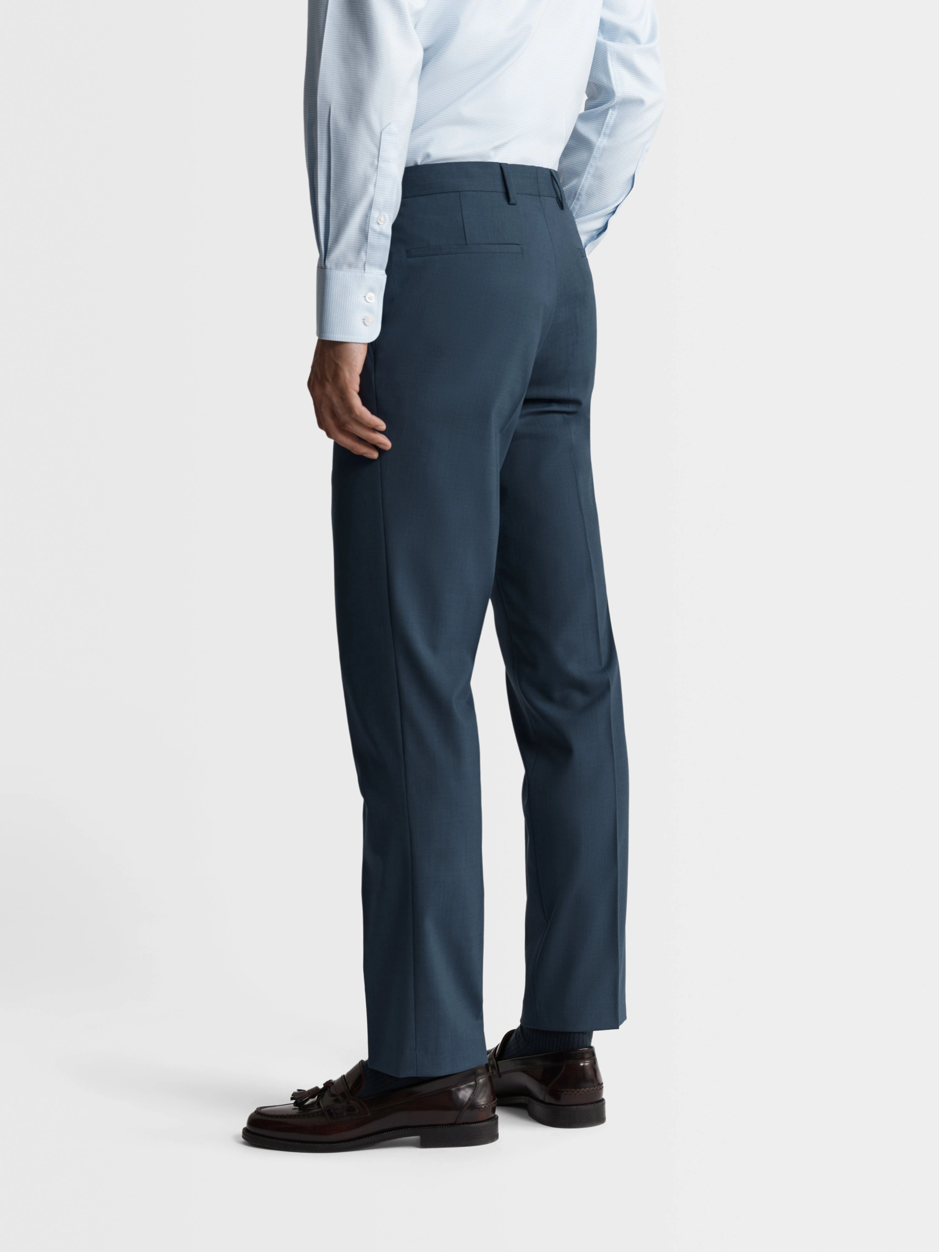 Adam Wool Blend Slim Suit Trouser